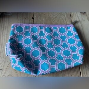 Clinique Jonsthan Adler Cosmetic Makeup Bag by Clinique Aqua Lilac Art 5x8